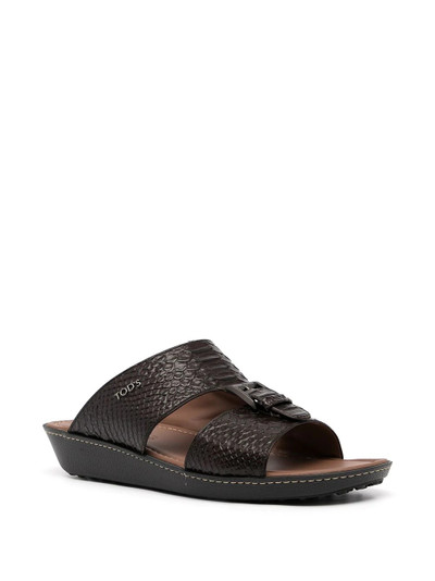Tod's snakeskin-effect leather sandals outlook