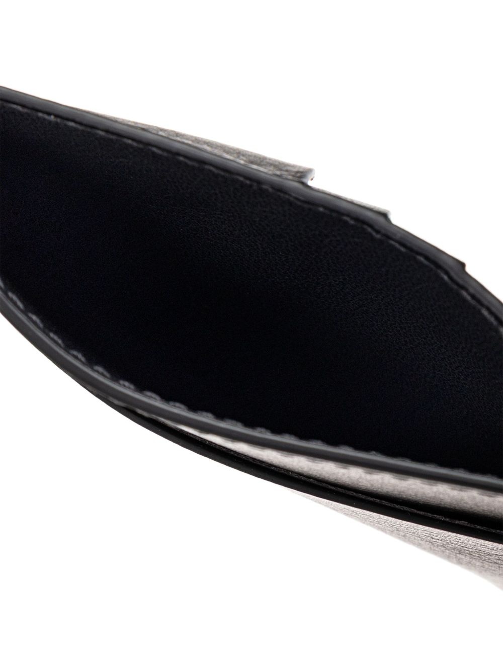 chevron-detail leather cardholder - 4