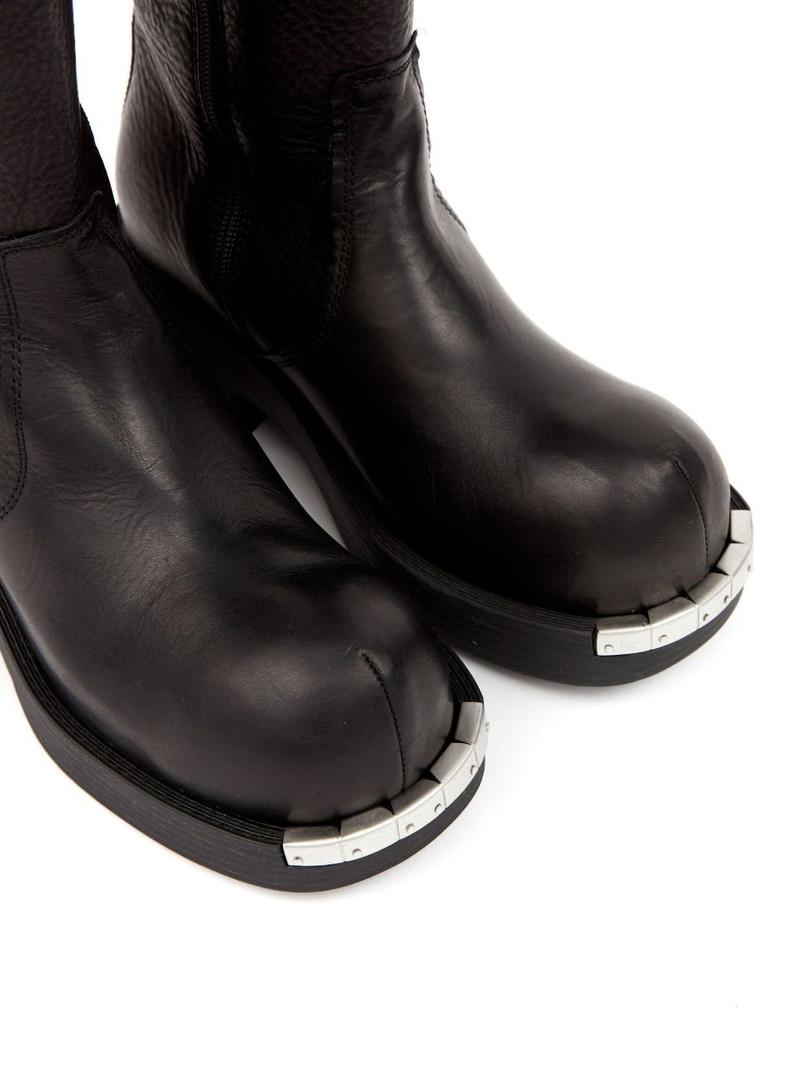 panelled buckled leather boots 5