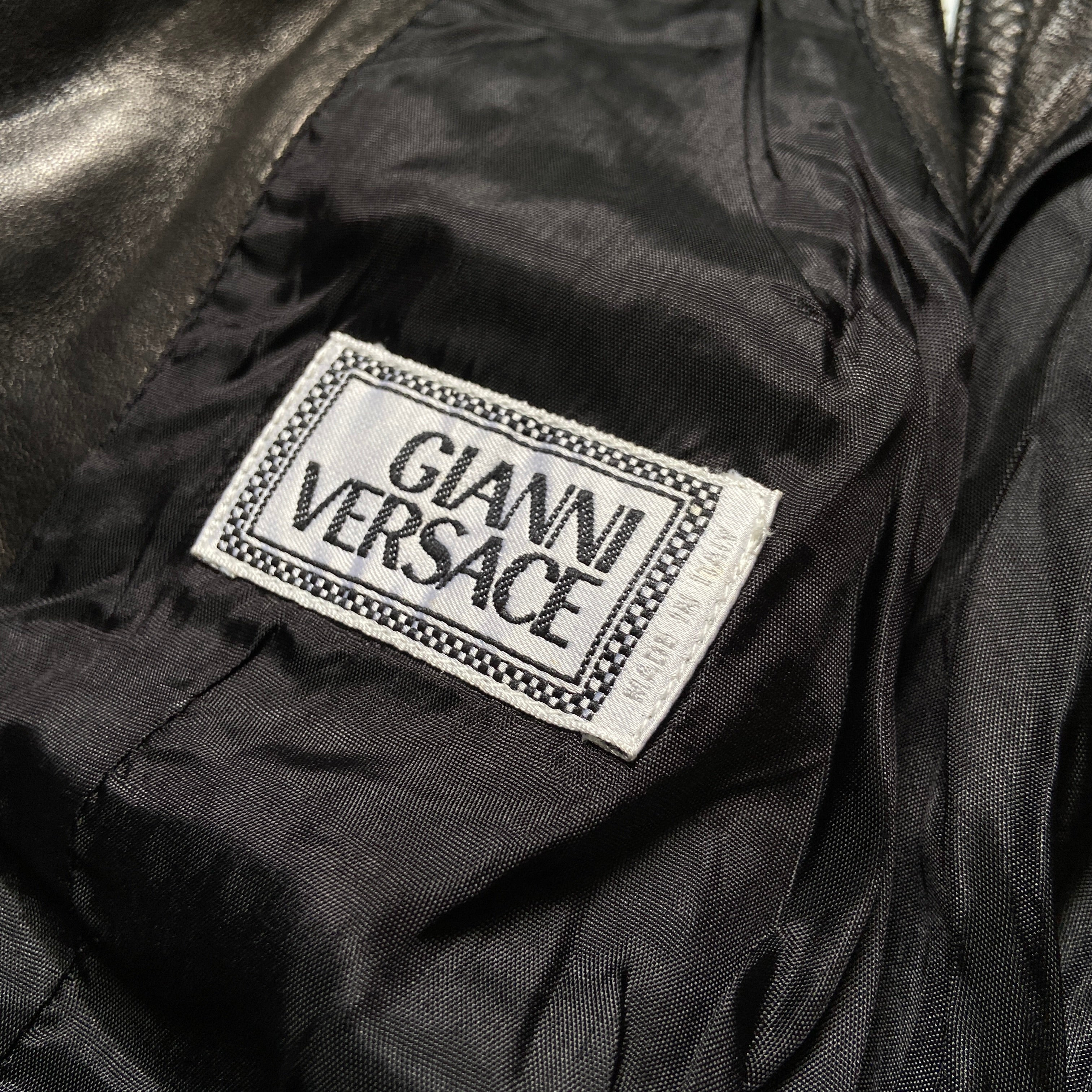 Gianni Versace Spring 1993 Western Lambskin Leather Gold Embellished Vest 40 1992 - 15
