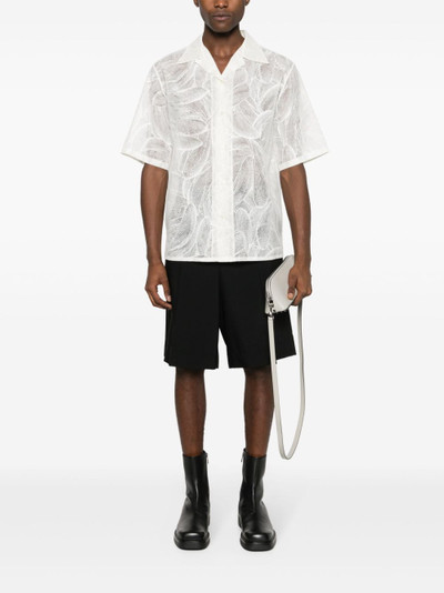 Alexander McQueen graphic-print semi-sheer shirt outlook