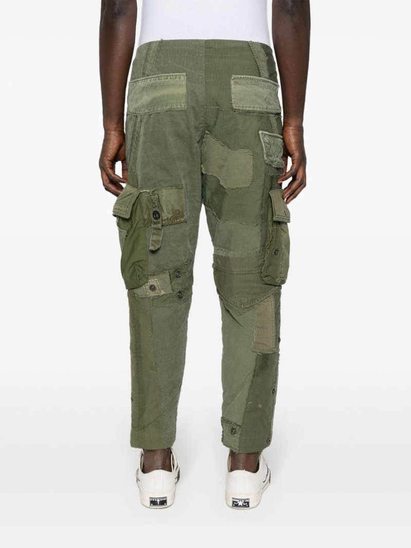 patchwork-design cotton trousers 4