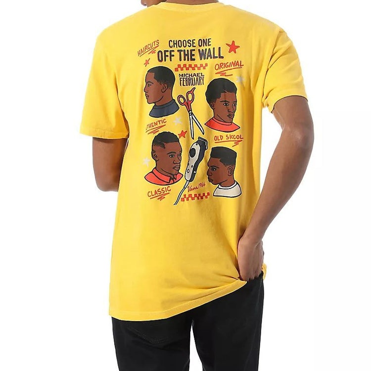 Vans Michael Pevory Retro Printing Short Sleeve Couple Style Yellow VN0A4RP785W - 4