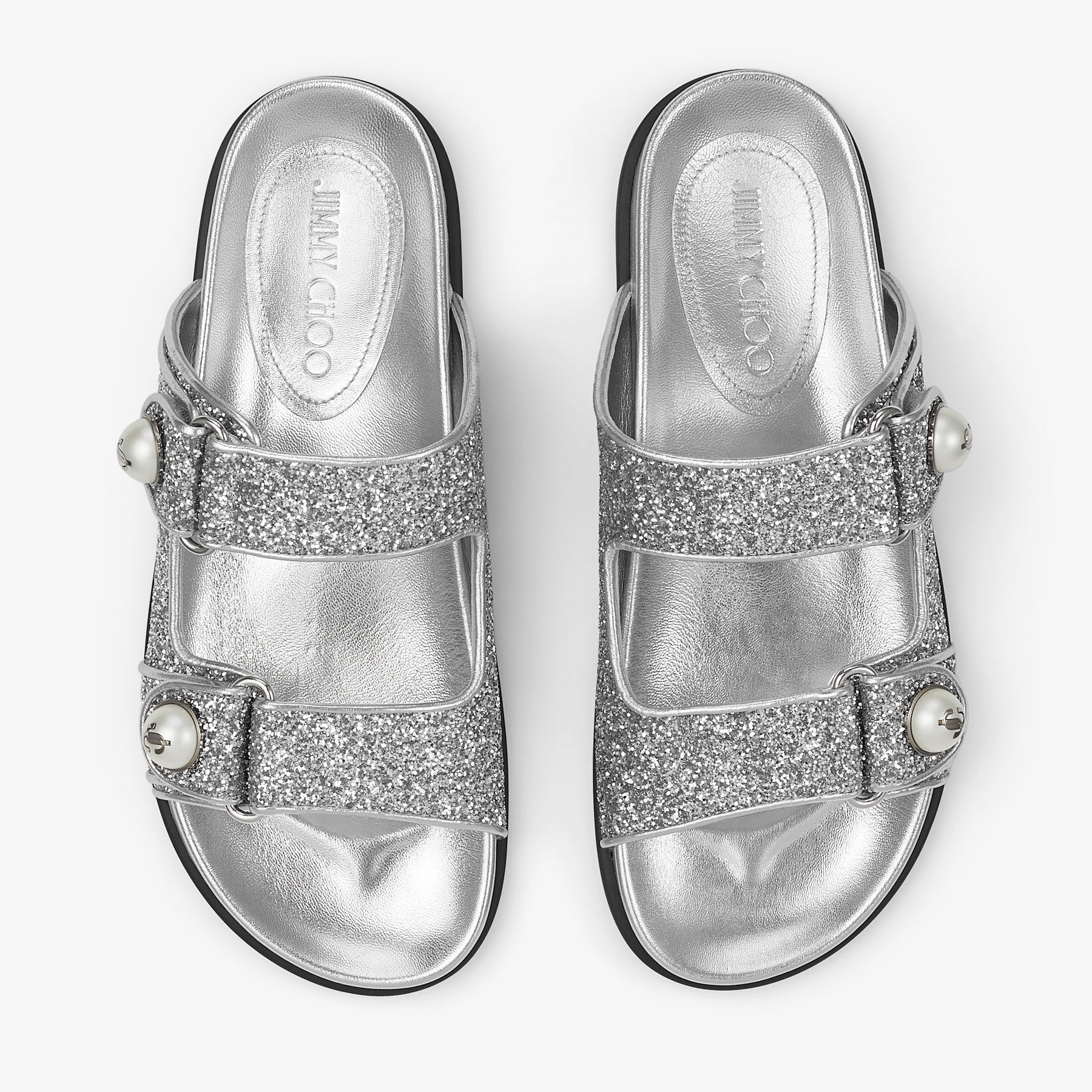 Fayence Sandal
Silver Metallic Nappa Sandals - 4