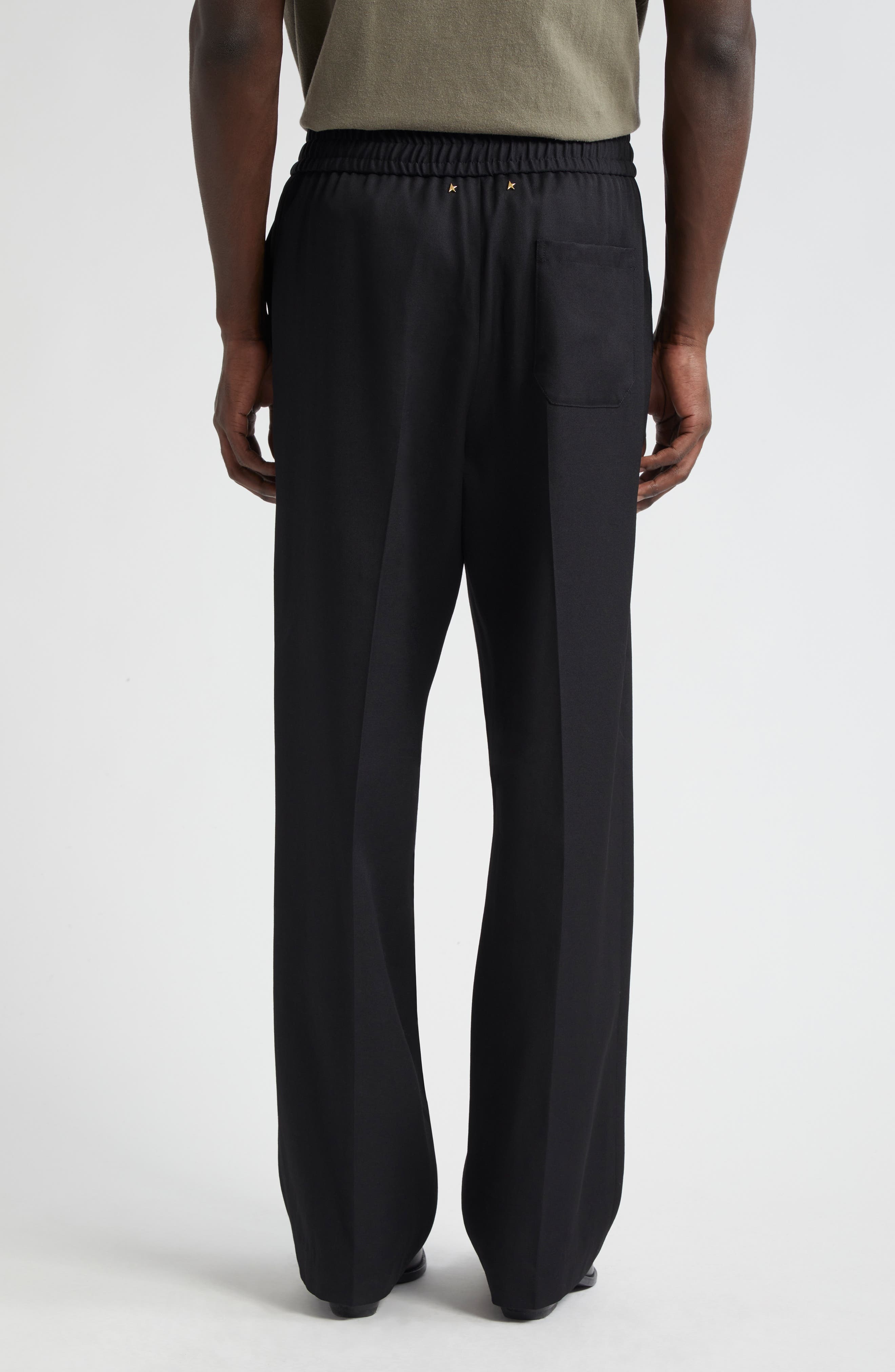Golden Goose Lennon Virgin Wool Twill Joggers in Black at Nordstrom - 3