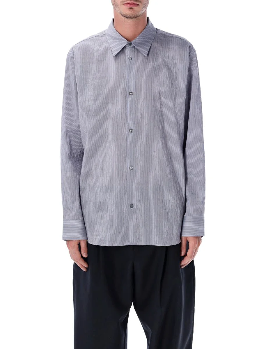 Studio Nicholson View Lilac Striped Lyocell Shirt - 1