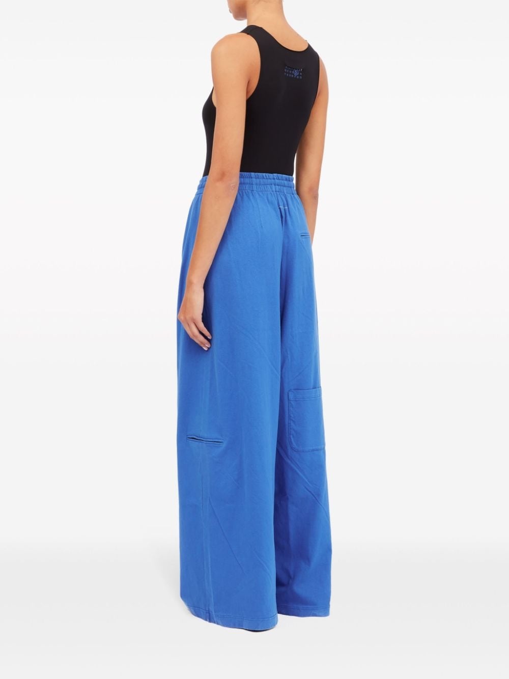 wide-leg cotton trousers - 5