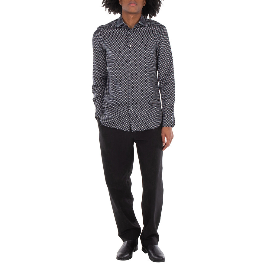 Emporio Armani Seersucker Pleated-Waist Chinos Pants - 4
