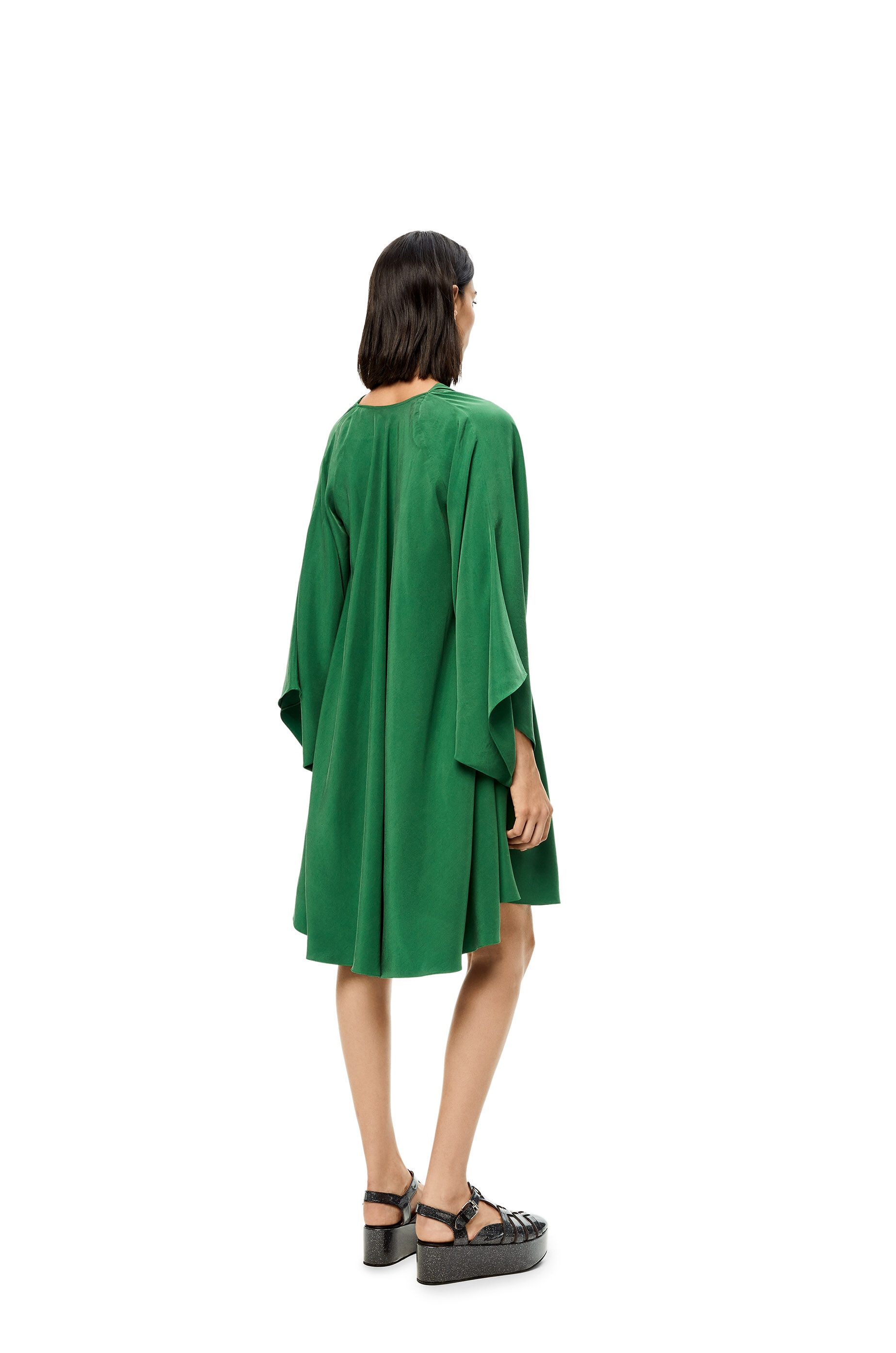Draped dress in silk - 4