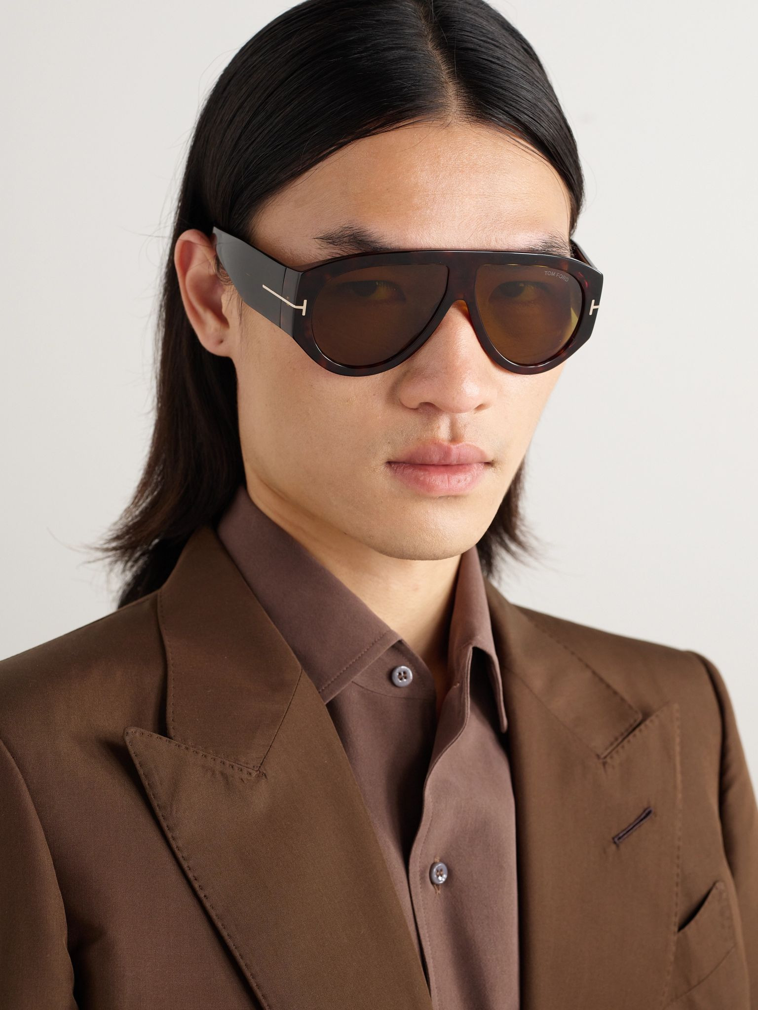 Bronson Aviator-Style Tortoiseshell Acetate Sunglasses Tortoiseshell - 2