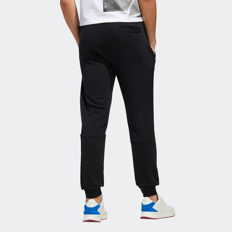 adidas neo Casual Breathable Bundle Feet Sports Long Pants Black FN6460 - 4