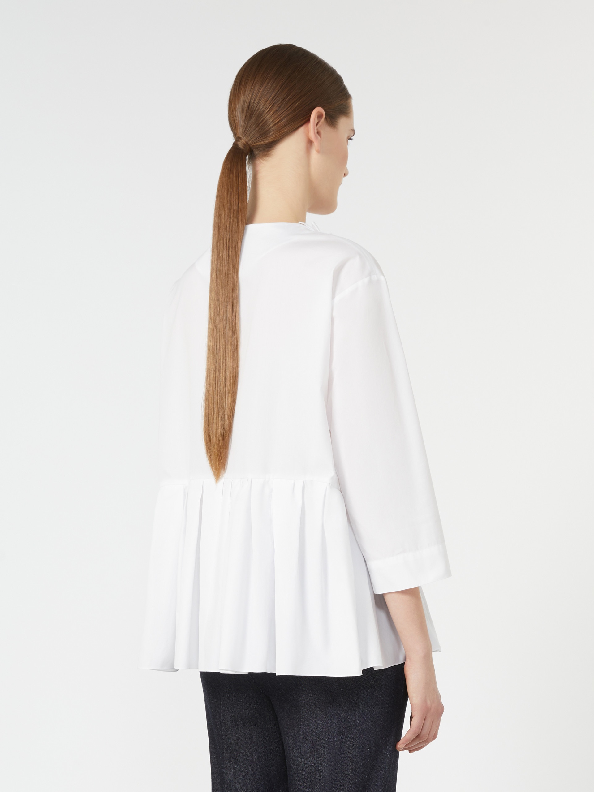 MUSA Flounce-detail washed cotton shirt - 4