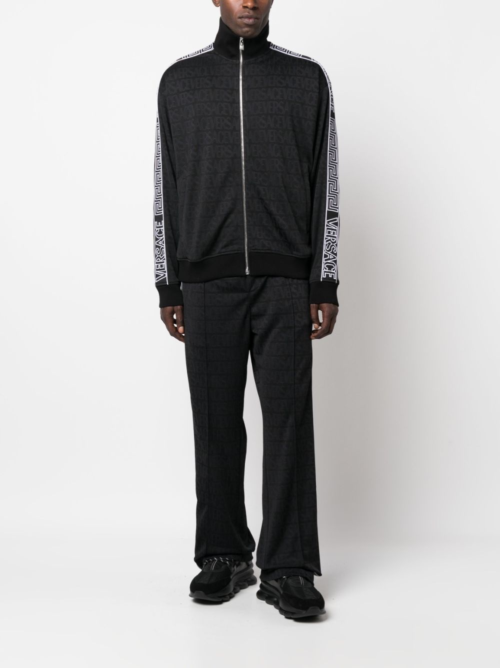 Allover-pattern cotton track jacket - 2