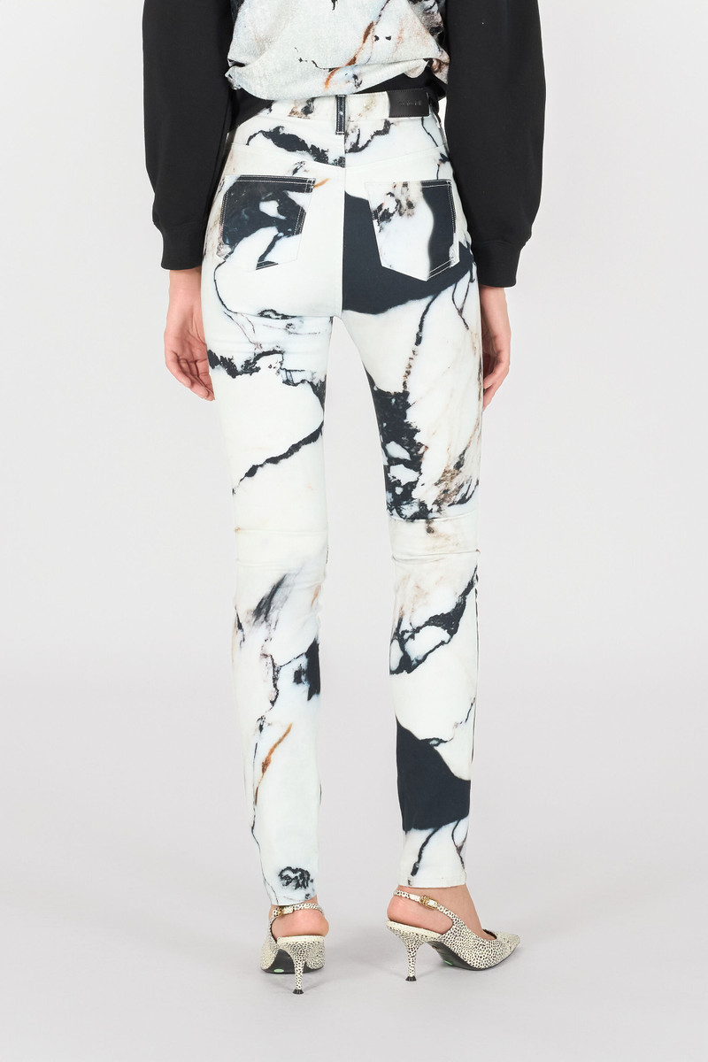 Skinny trousers with Marble print 4