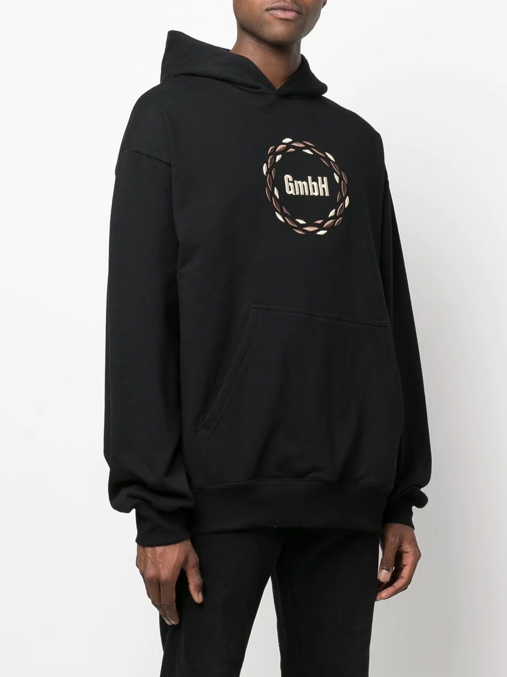 logo-embroidered organic cotton hoodie - 3