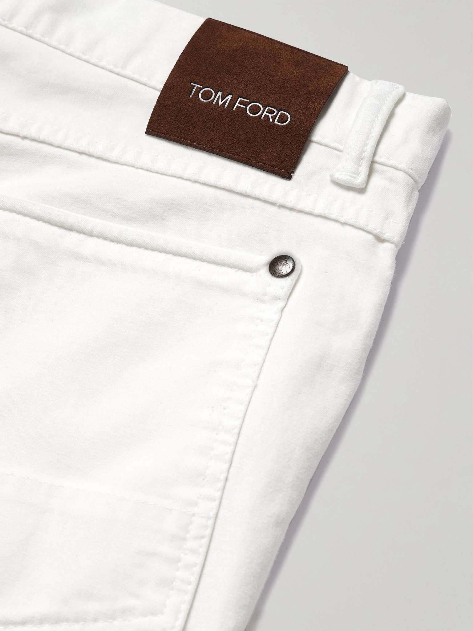 Slim-Fit Straight-Leg Cotton-Blend Moleskin Trousers - 5