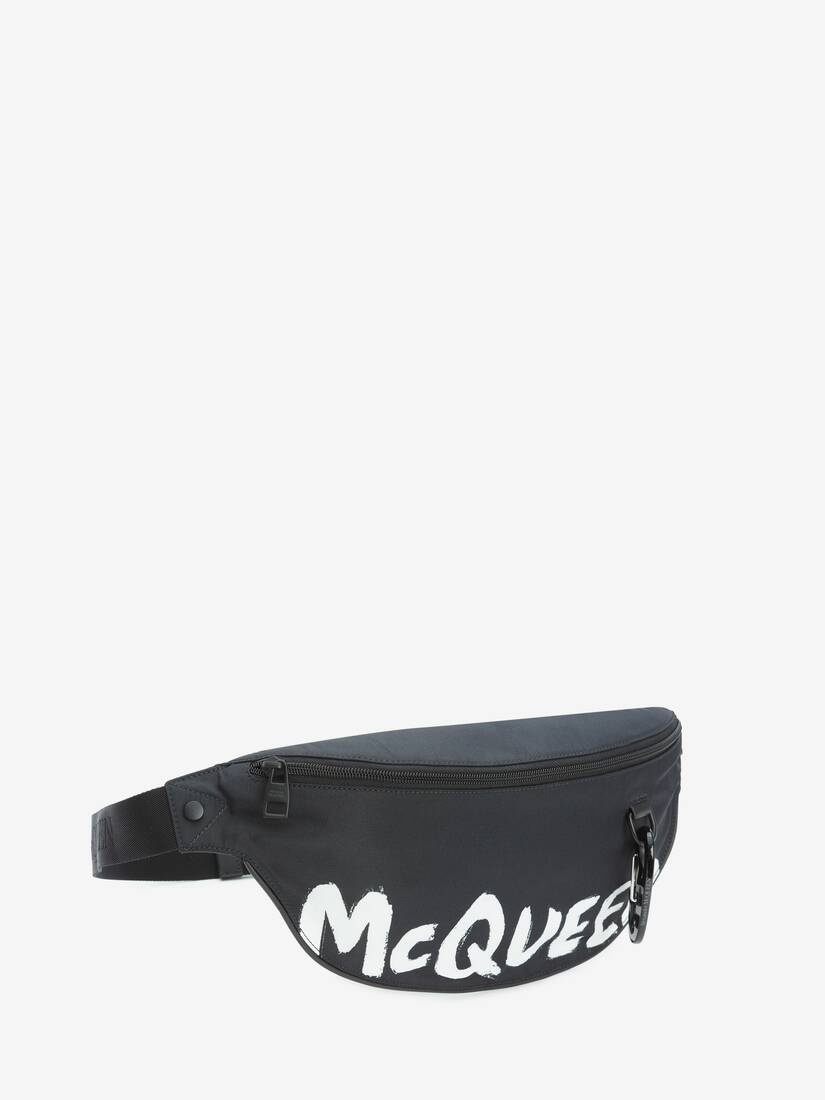 Oversize Harness Belt Bag in Black/white - 2