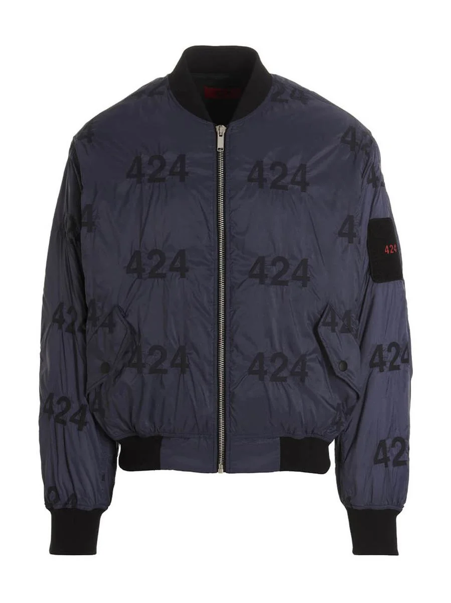 424 REVERSIBLE LOGO BOMBER JACKET. - 1