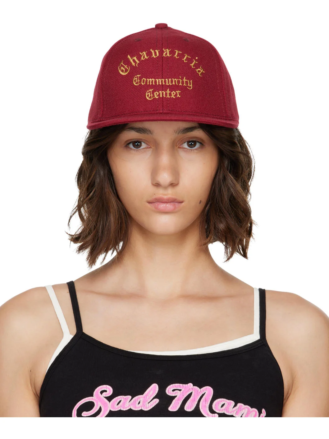 Red 'Community Center' Cap - 1