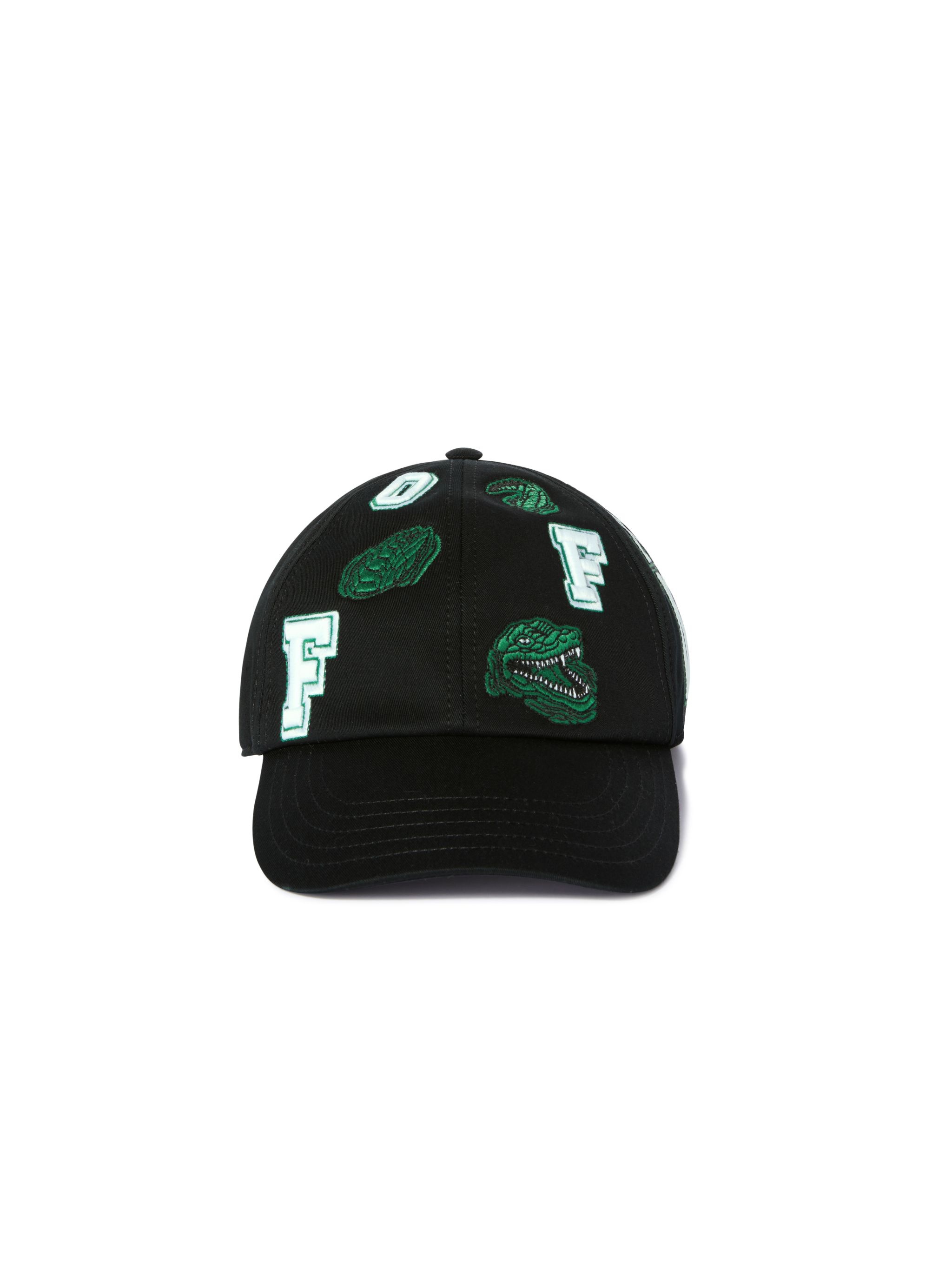 Black Crocodile Baseball Cap - 1