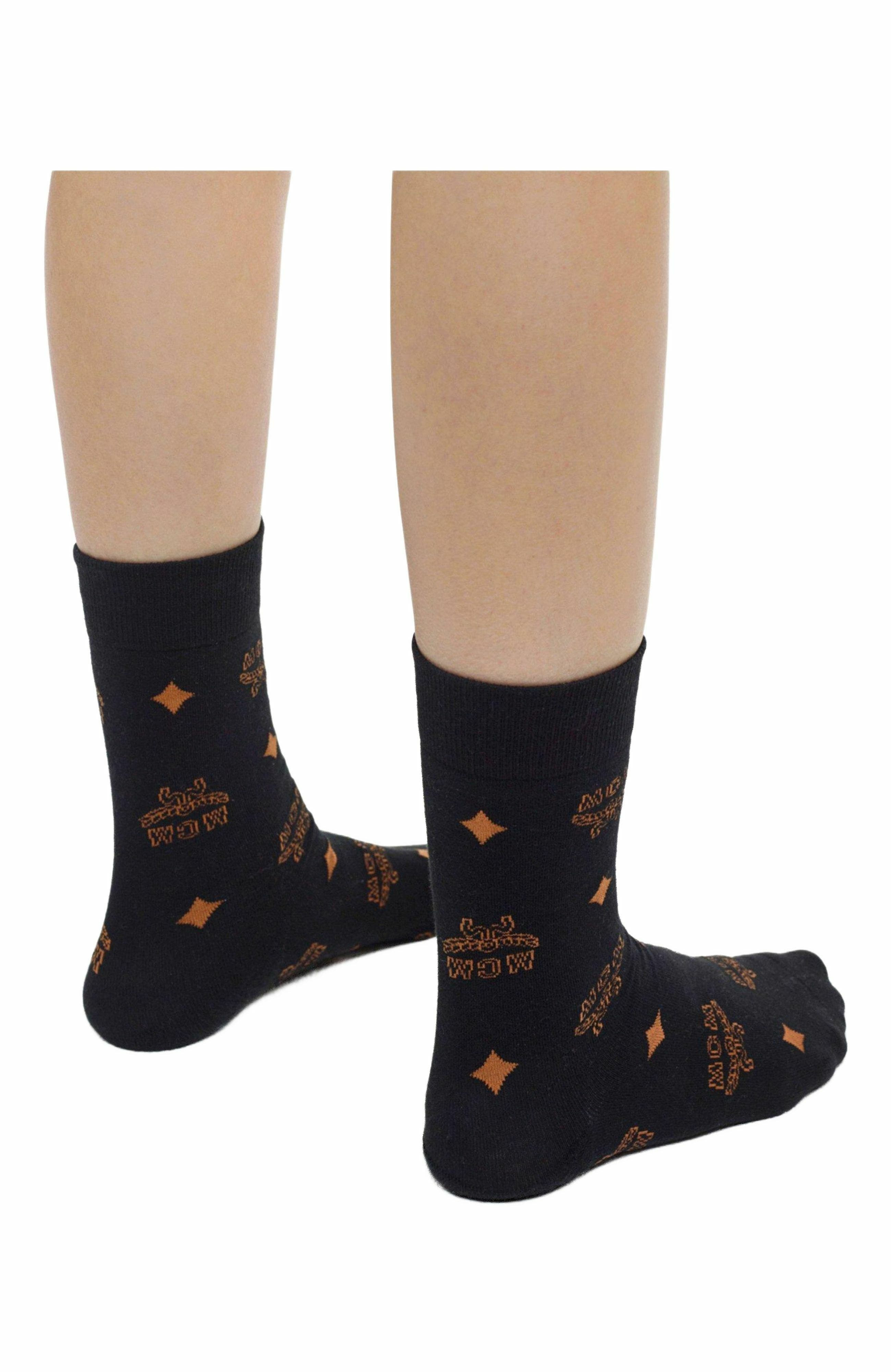 MCM Monogram Knit Socks in Black at Nordstrom - 4