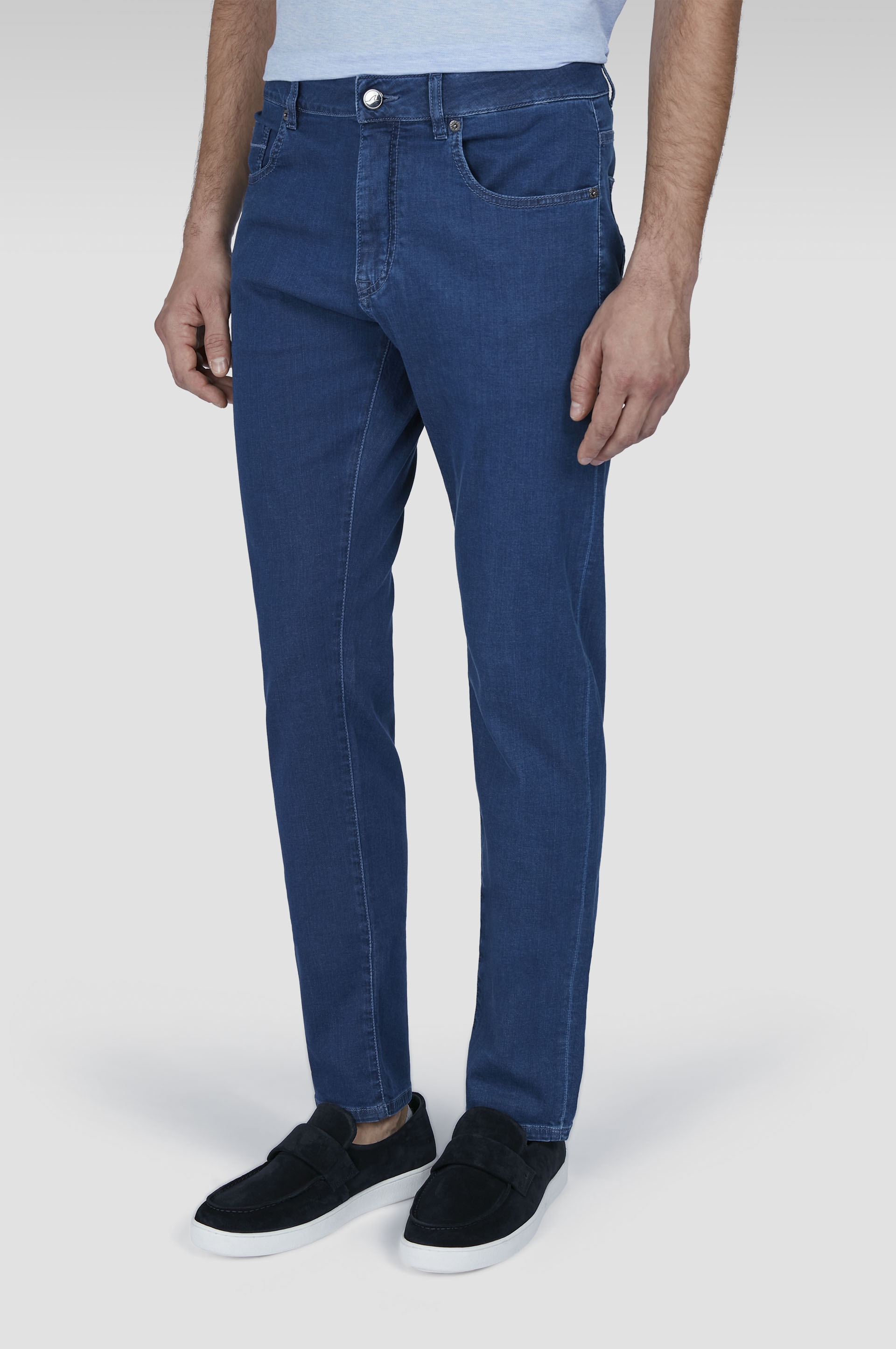 JEANS IN GIZA COTTON STRETCH DENIM - 6