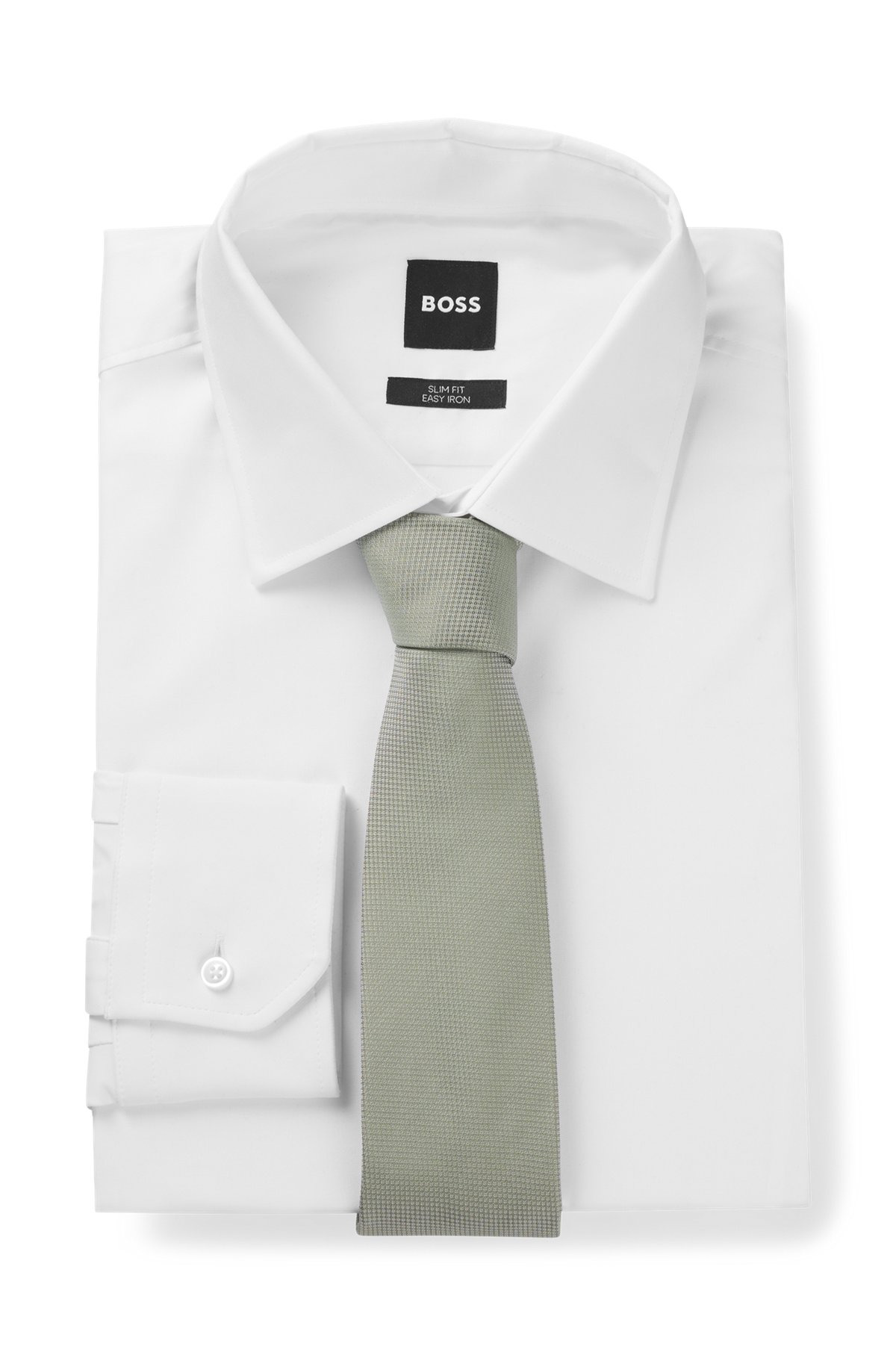 MICRO-PATTERN JACQUARD TIE WITH SILK - 3