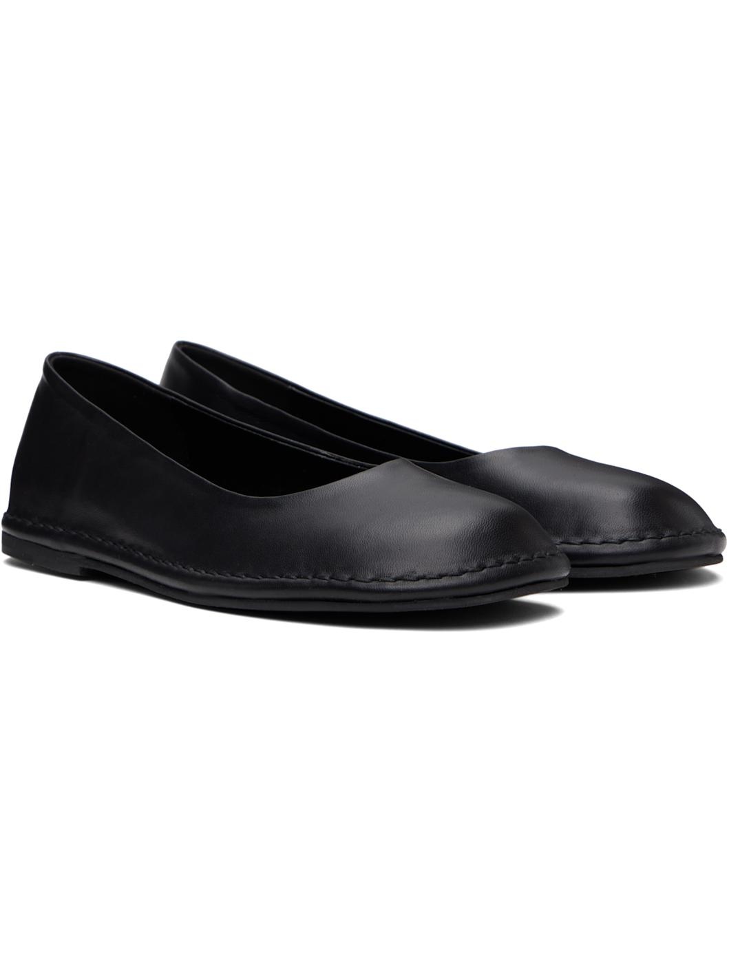 Black Rounded Slip-On Loafers - 4