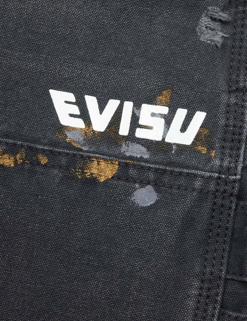 SEAGULL EMBROIDERY AND LOGO PRINT RELAX FIT WASHED PANTS 11