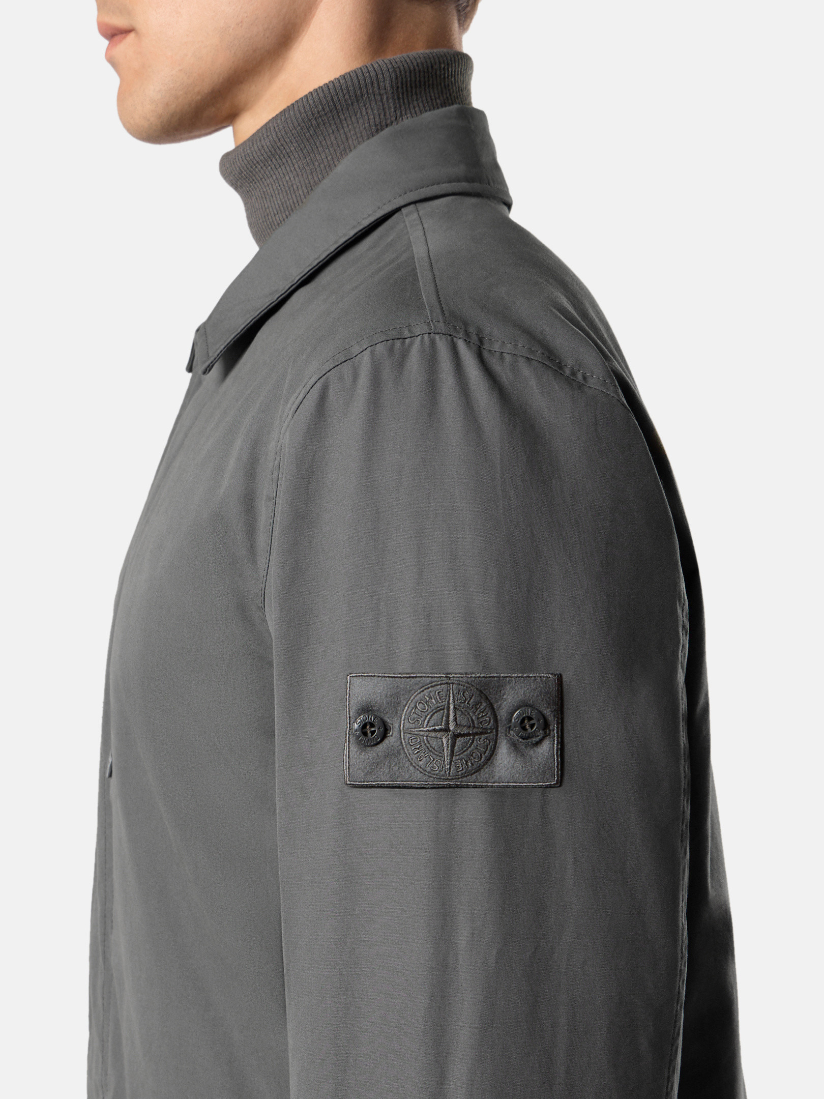 A100001 WEATHERPROOF COTTON CANVAS_STONE ISLAND GHOST - 4
