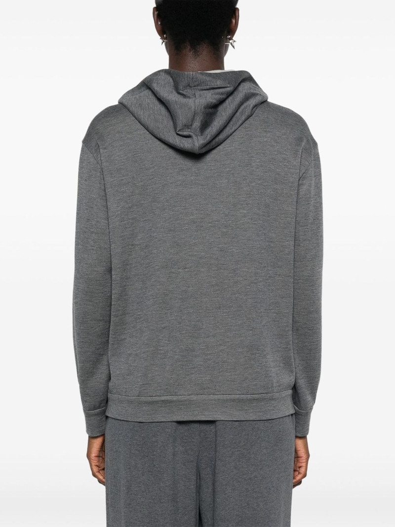 Brunello Cucinelli Cotton and silk blend hoodie outlook