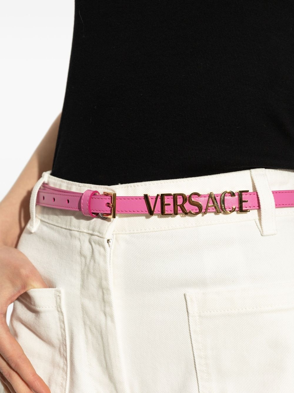 logo-lettering belt - 4