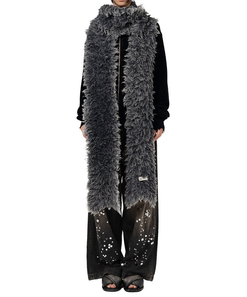 Bleached Shaggy Knit Scarf 3