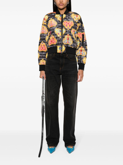 VERSACE JEANS COUTURE Heart-Couture-print bomber jacket outlook