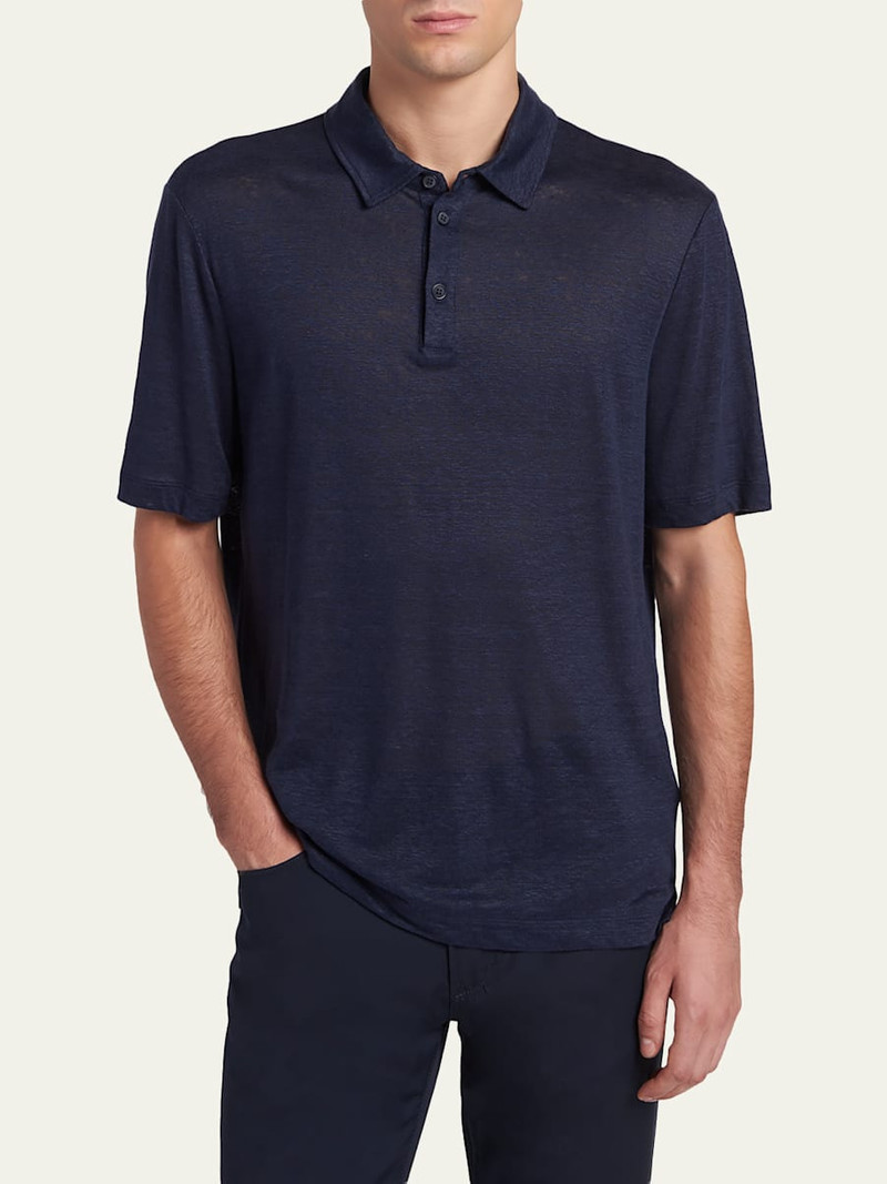 Men's Linen Classic-Fit Polo Shirt 4