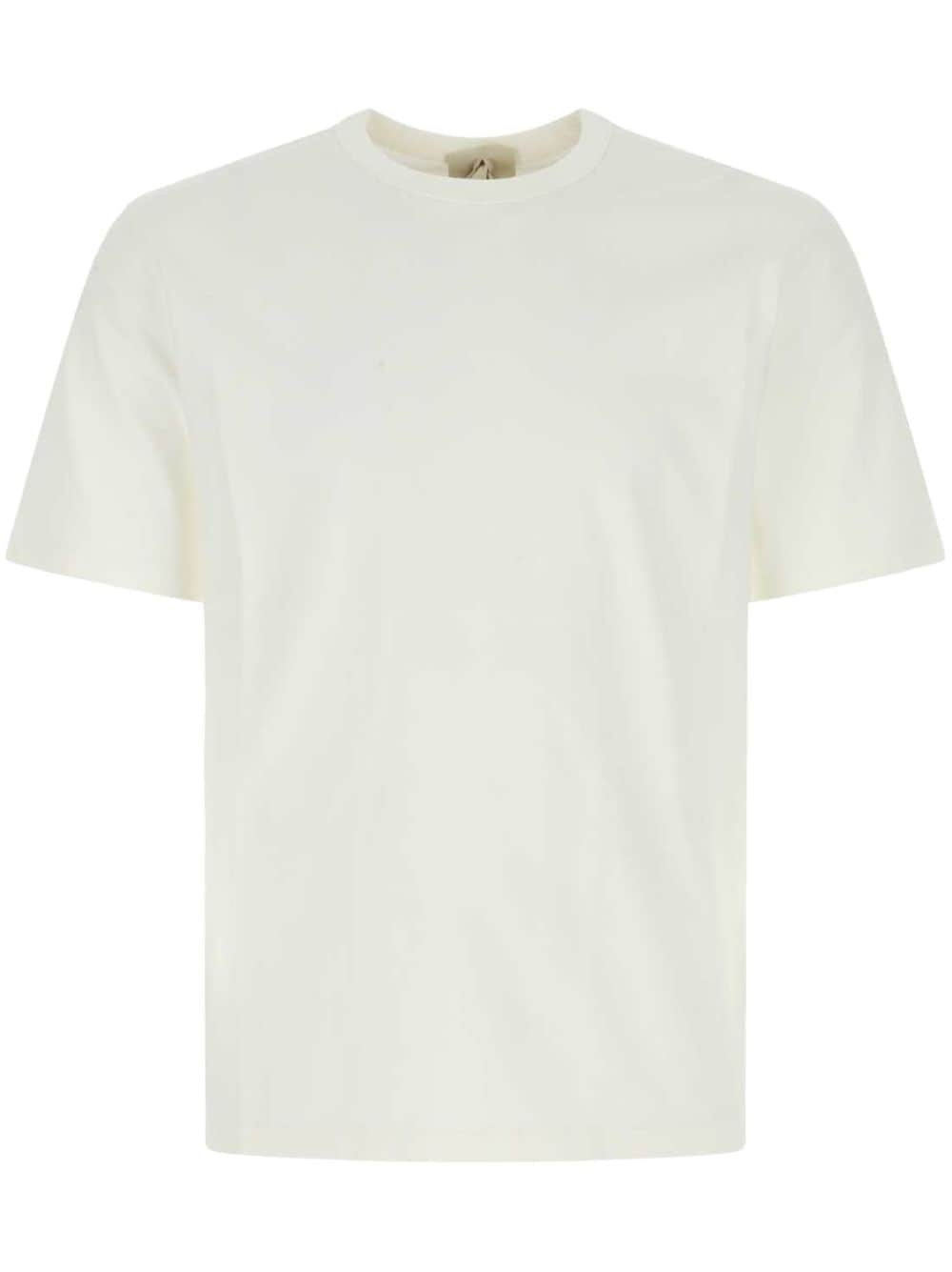 Ten c｜ (LOGO T-SHIRT SS (25CTCUH02006 A07162 999)) Ten C Logo-embroidered Cotton T-shirt In Brown | ModeSens