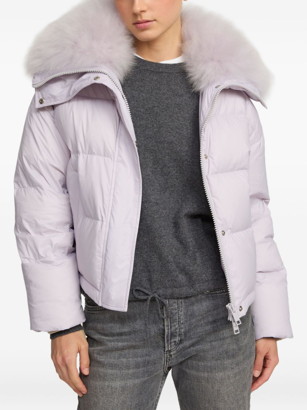 removable-collar puffer jacket - 3