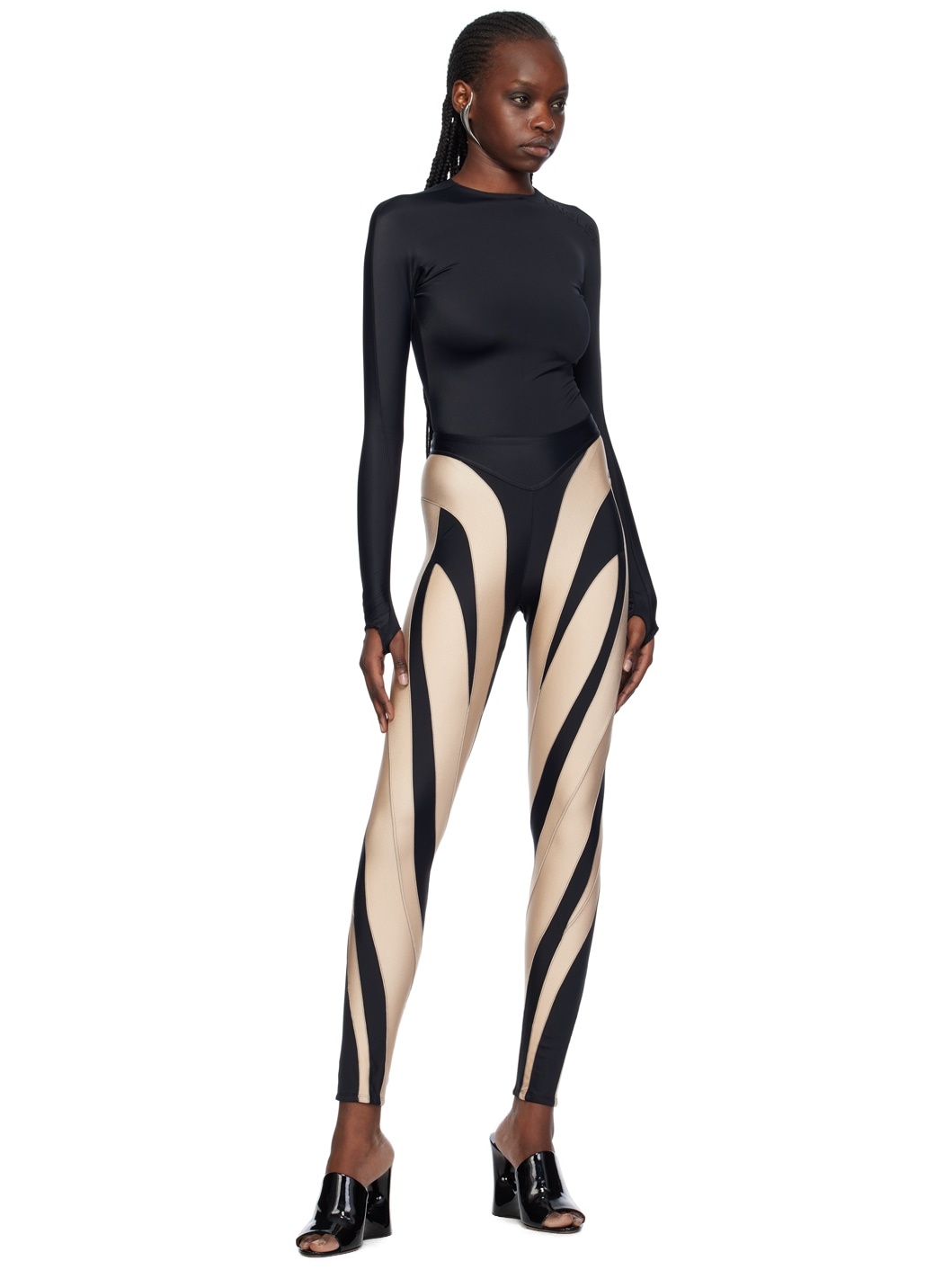 Black Embossed Bodysuit - 5