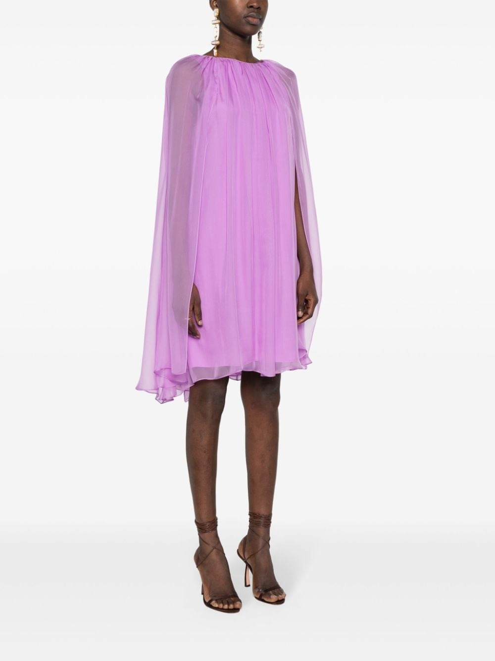 Footing chiffon mini dress - 3