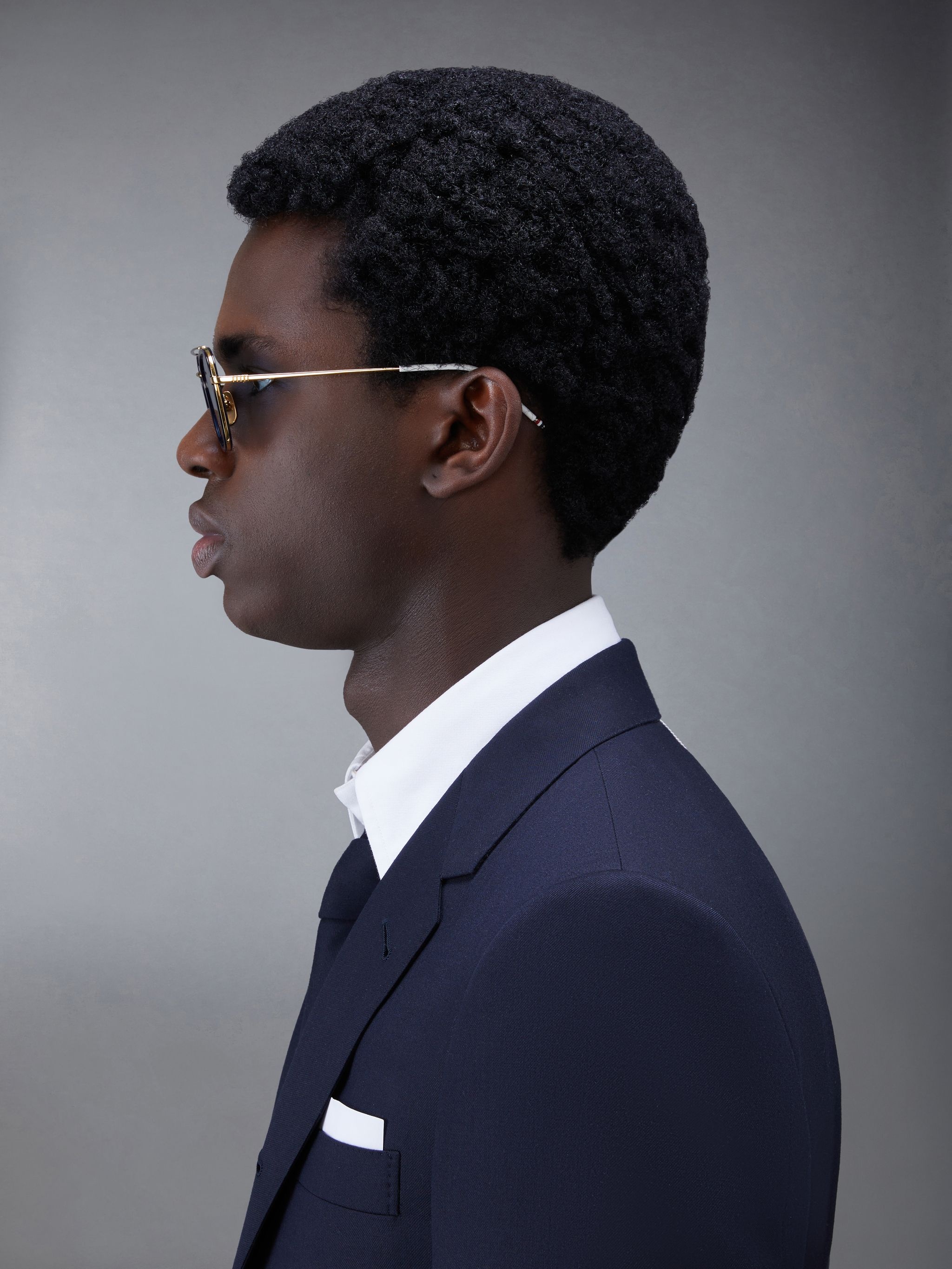 RECTANGULAR AVIATOR SUNGLASSES IN ACETATE AND TITANIUM - 3