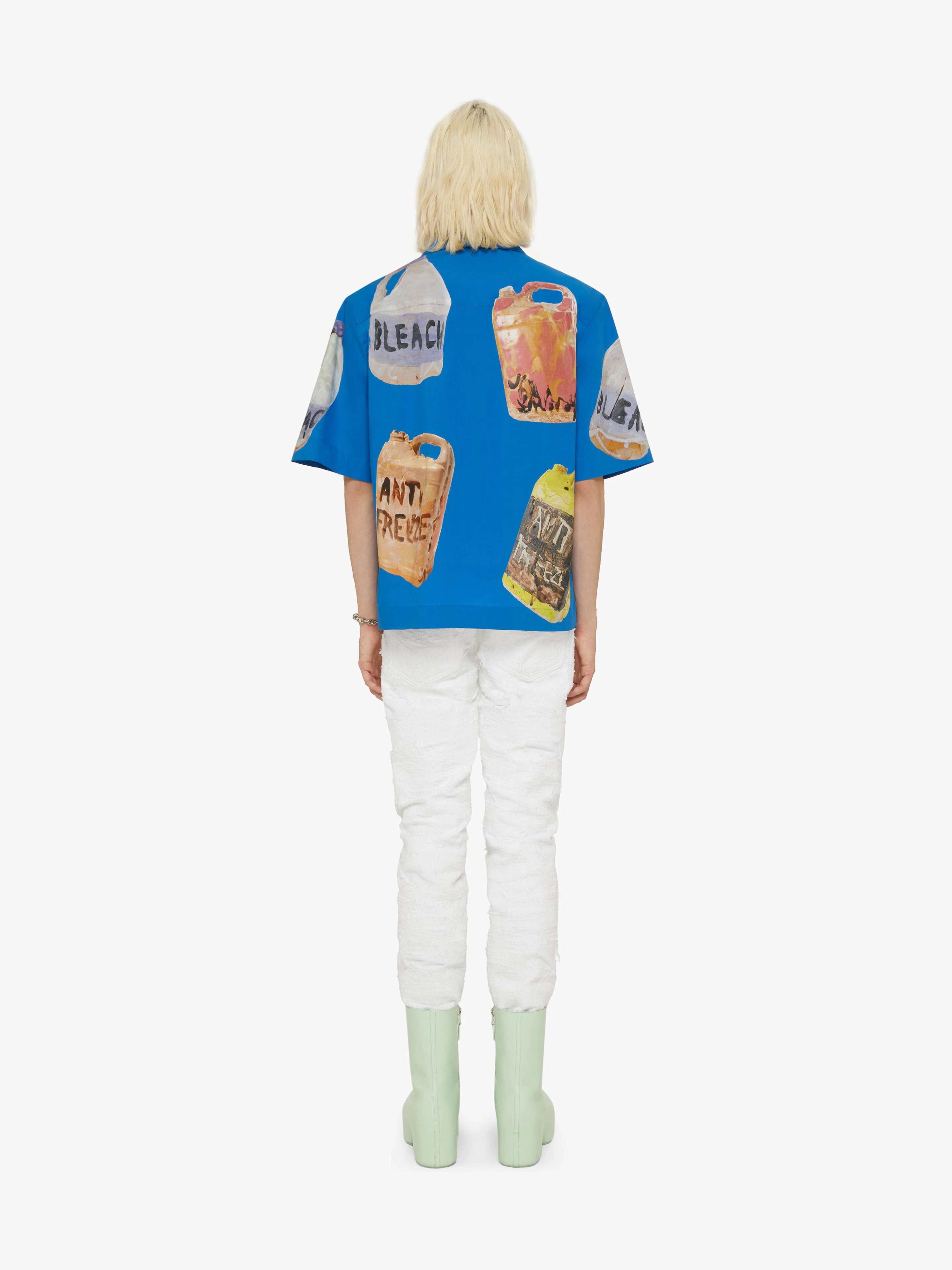 HAWAIIAN SHIRT IN COTTON WITH CERAMICS PRINTS - 4