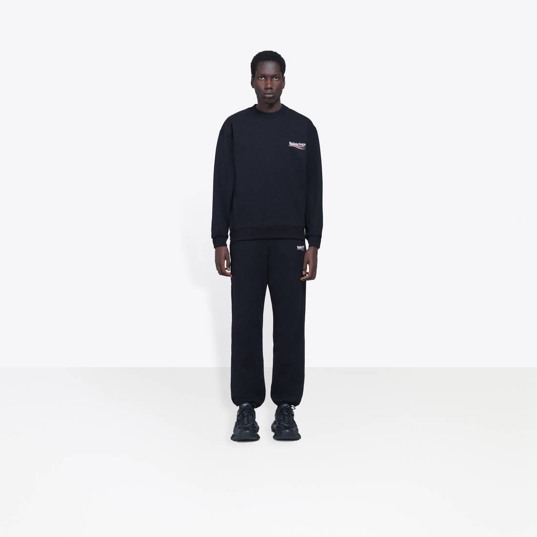 Men's Balenciaga Print Sweatshirt in Black - 6