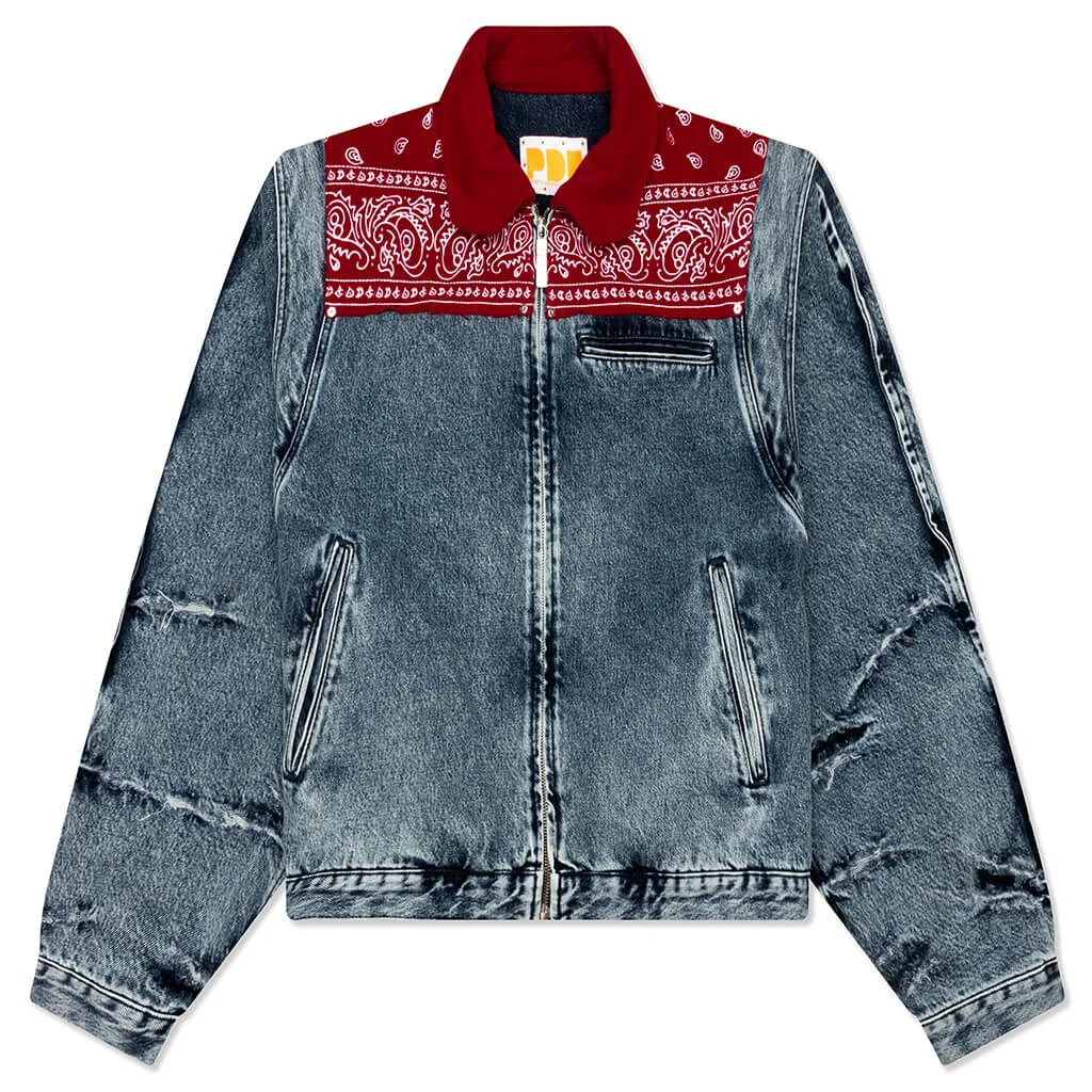 CAPE JACKET - WASHED BLUE - 1