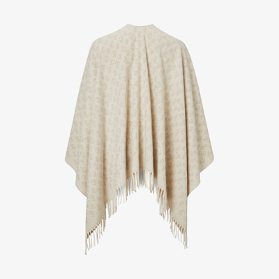 JIMMY CHOO Inga
Latte Cashmere and Wool Jacquard Poncho with JC Monogram Repeat Pattern outlook