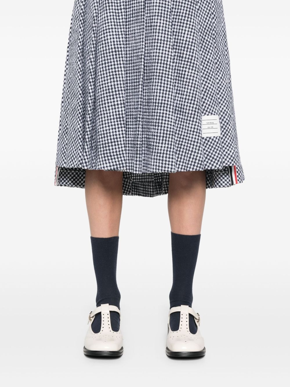 pleated tweed midi skirt - 5