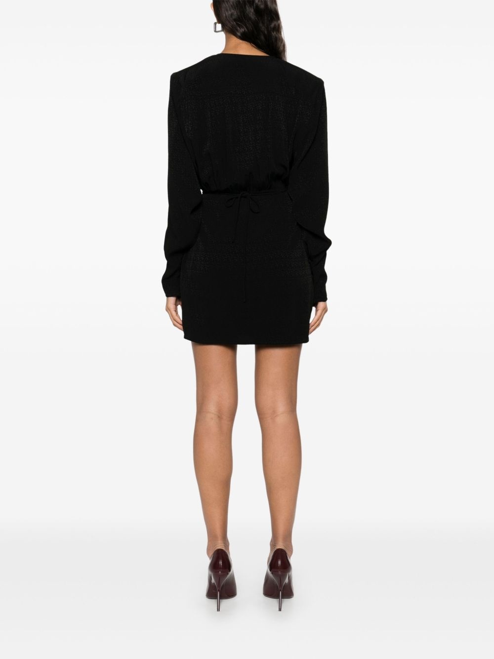 long-sleeve mini dress - 4
