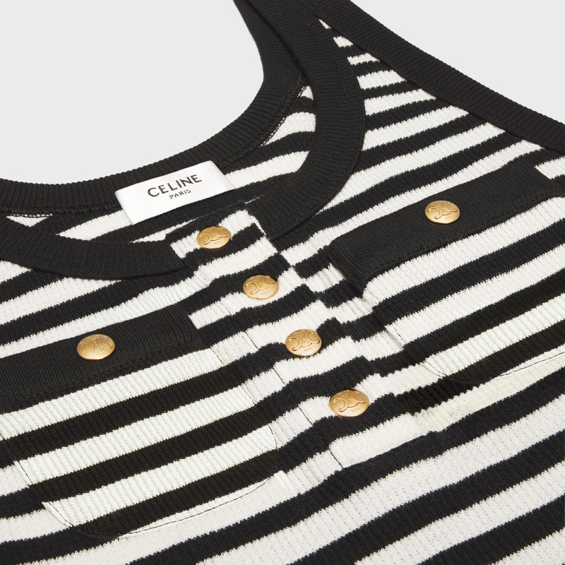 marinière tank top in ribbed cotton jersey 3