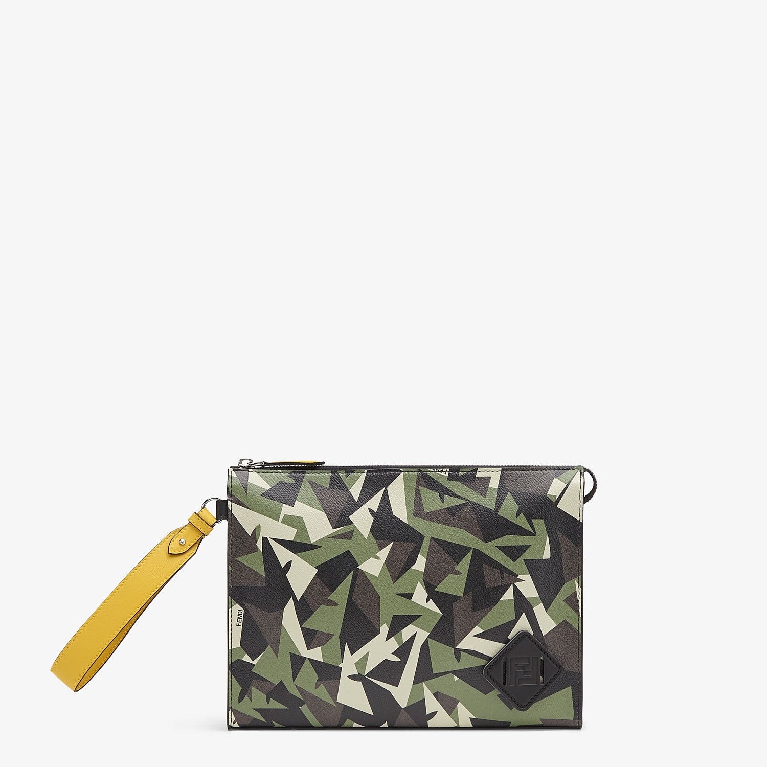 Green leather pouch - 1