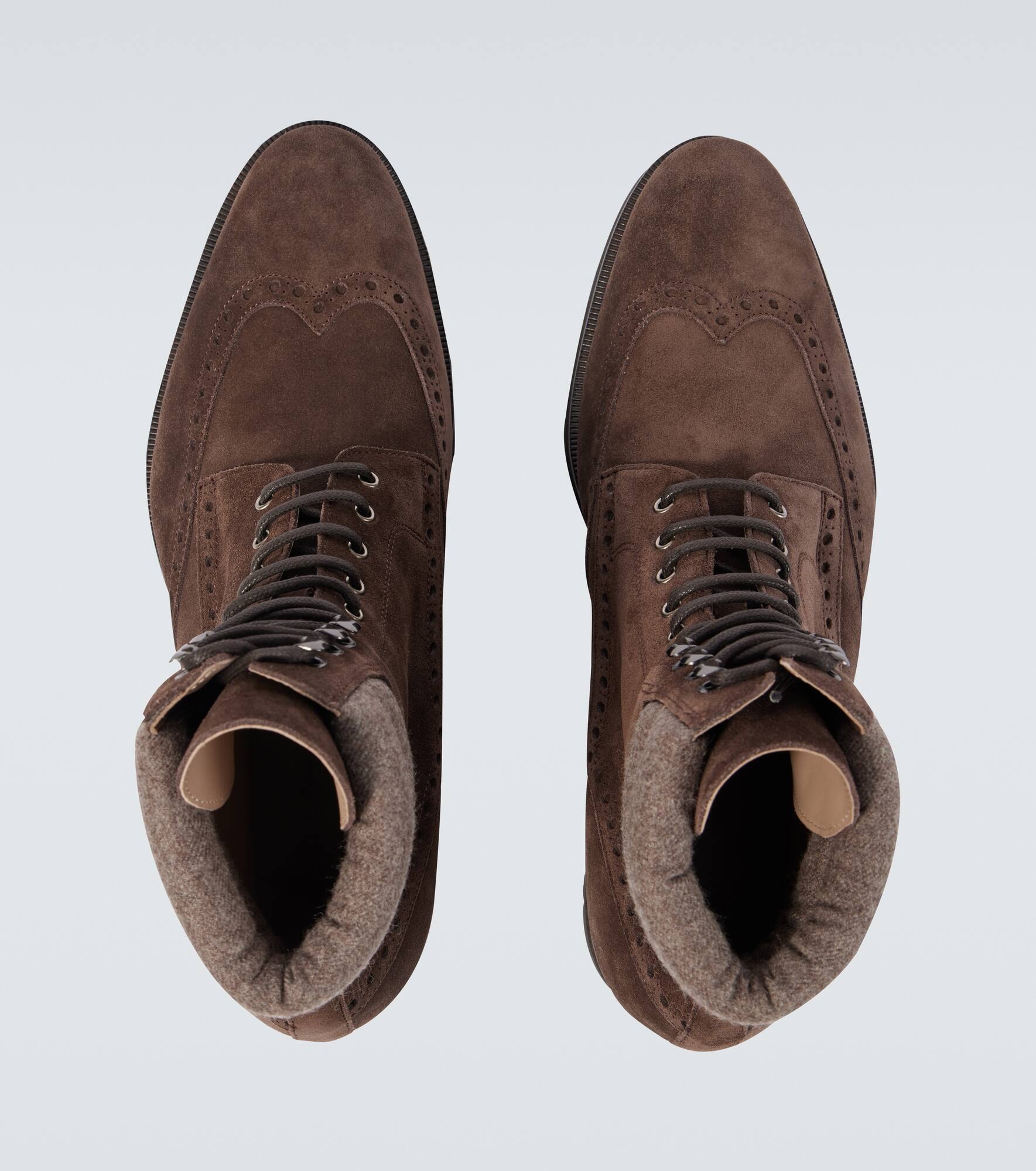 Sapele suede lace-up boots - 4