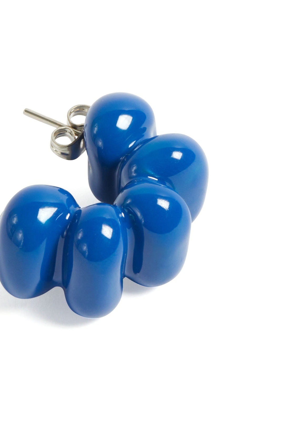 PUFFY EARRINGS / azure - 2